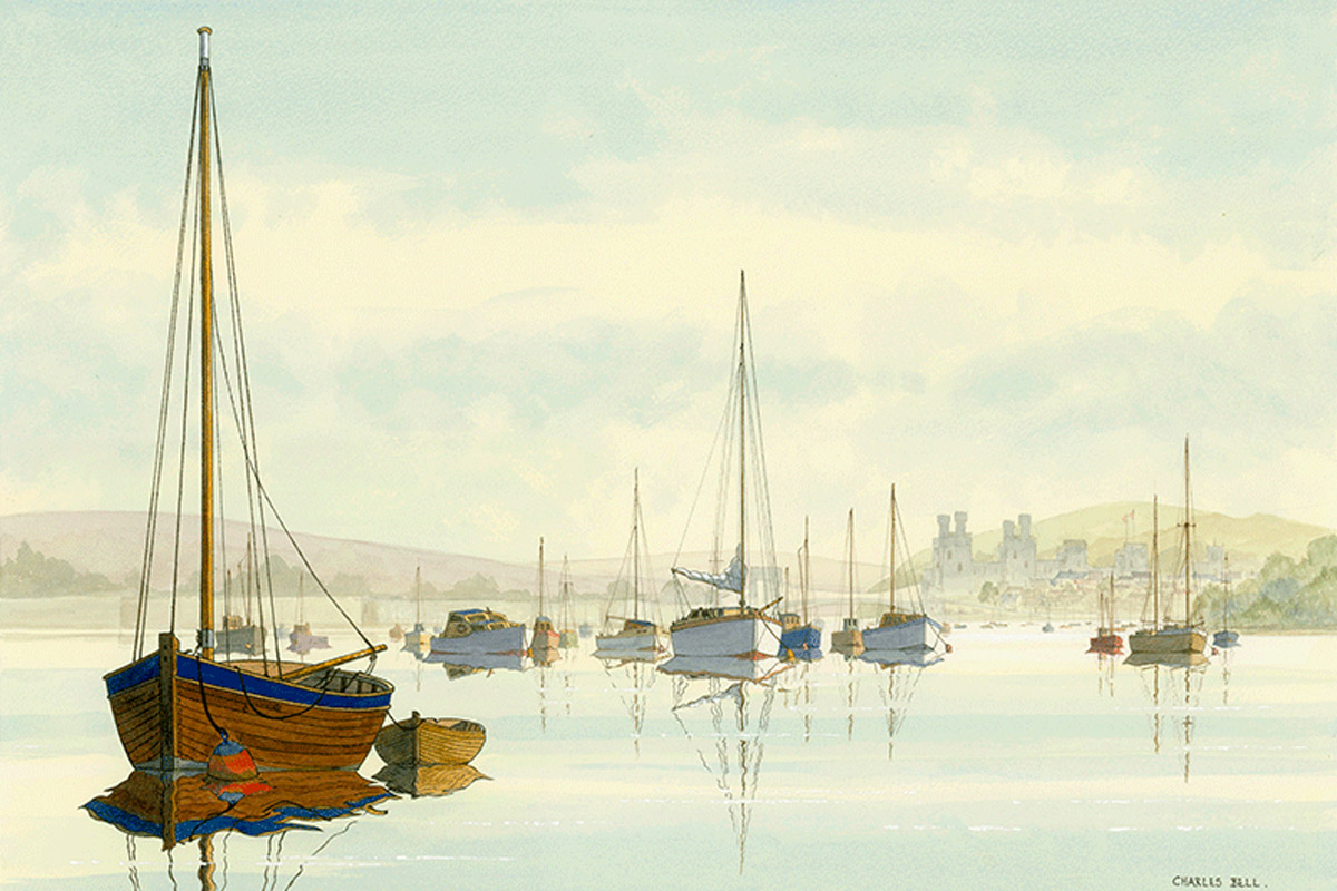 Charles Bell Artist: CB43 Still Waters, Conwy
