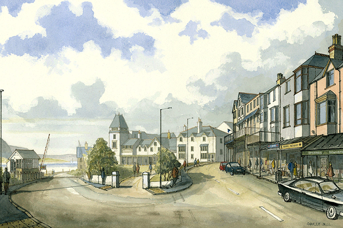 Charles Bell Artist: CB62 Deganwy Village