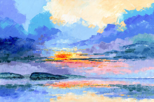 CB104 Sunset Over Puffin Island